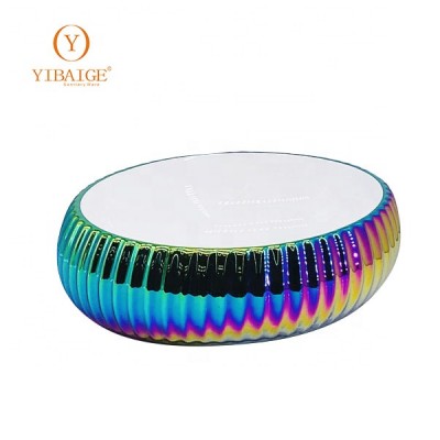 2020 New electroplate color lavabo round bathroom ceramic wash art basin